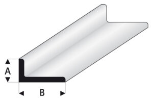 Profile en plastique en L 6 x 12mm de Raboesch