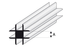 Profil en plastique connecteur croisé 1,5mm