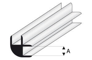 Profil en plastique connecteur L 1,0mm