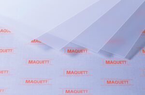 Plaque PVC laiteux transparent 0.28 x 194 x 320mm