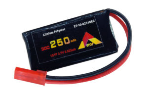 Accu LiPo ETOP - 1S (3,7V) - 250mAh - 30C