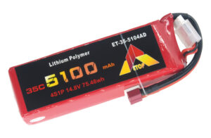 Accu LiPo ETOP - 4S (14,8V) - 5100mAh - 35C