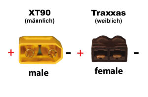 Câble convertisseur XT90 (m) - Traxxas (f)