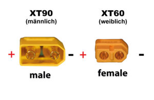 Câble convertisseur XT90 (m) - XT60 (f)