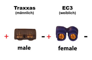 Câble convertisseur Traxxas (m) - EC3 (f)