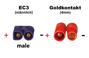 Câble convertisseur EC3 (m) - 4mm contact or