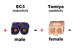 Câble convertisseur EC3 (m) - Tamiya (f)