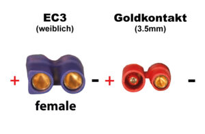 Câble convertisseur EC3 (f) - 3,5mm contact or