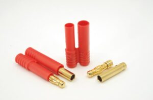 Contact or 4,0mm avec douille / paire
