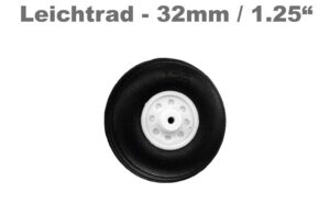 Roue légère avec jante en plastique Ø 32 mm