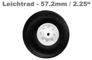 Roue légère avec jante en plastique Ø 57.2 mm