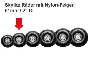 Roue Skylite avec jante Nylon Ø 51,0 mm
