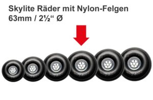 Roue Skylite avec jante Nylon Ø 63,0 mm