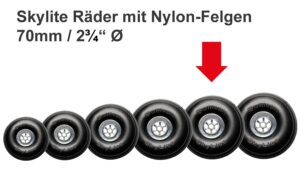 Roue Skylite avec jantes Nylon Ø 70,0 mm