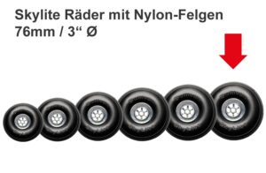 Roue Skylite avec jante Nylon Ø 76,0 mm