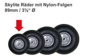 Roue Skylite avec jante Nylon Ø 89,0 mm