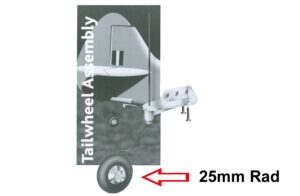 Support de roue avec roue 25mm