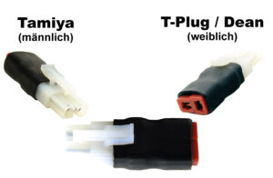 Connecteur convert Tamiya (m) - T-Plug (f)
