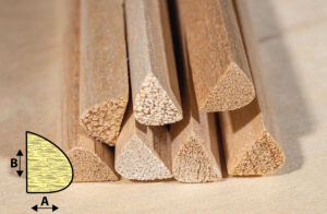 Baguette bord d’attaque en balsa 10 x 16 mm