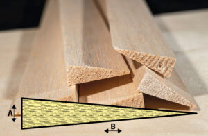Baguette en balsa élévateur / aileron 12 x 45 mm